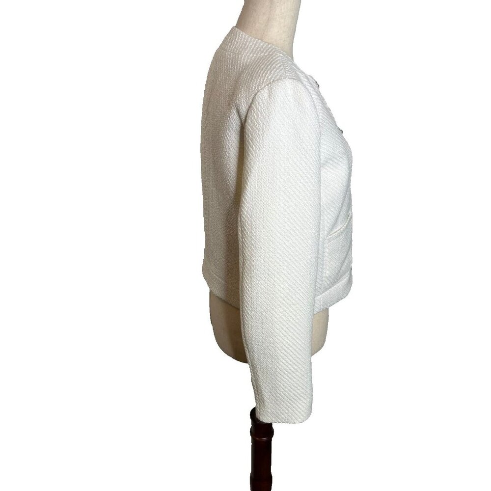 Elegant White Women's Jacket - Picture 8 of 11